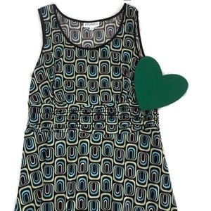 !! Studio I Brown and Green Geometric Dress 18W
